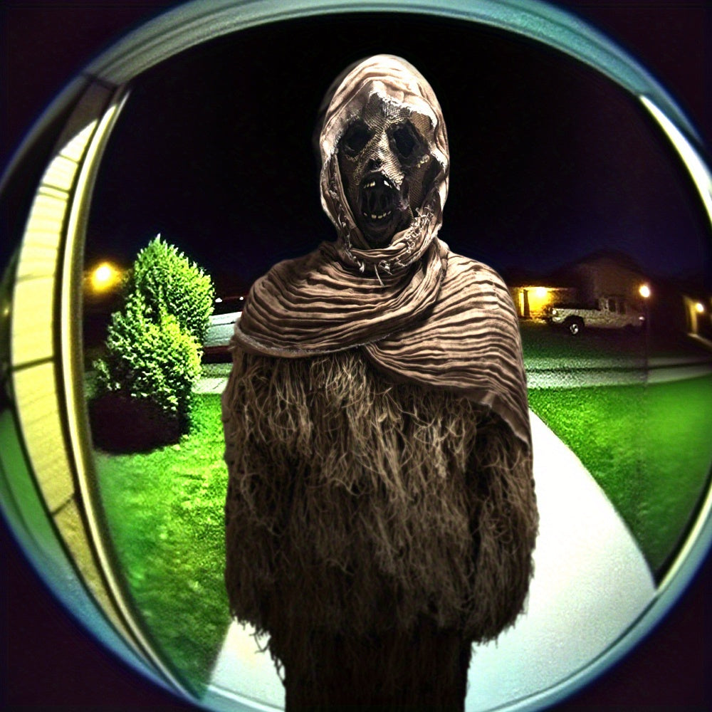 Scary Scarecrow Halloween Costume Set with Mask