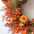 55CM Autumn Thanksgiving Wreath – Orange