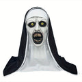 Synthetic Latex Spooky Nun Mask Halloween Costume
