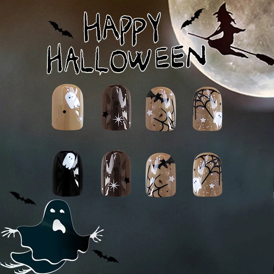 Black Halloween Press-on Nails