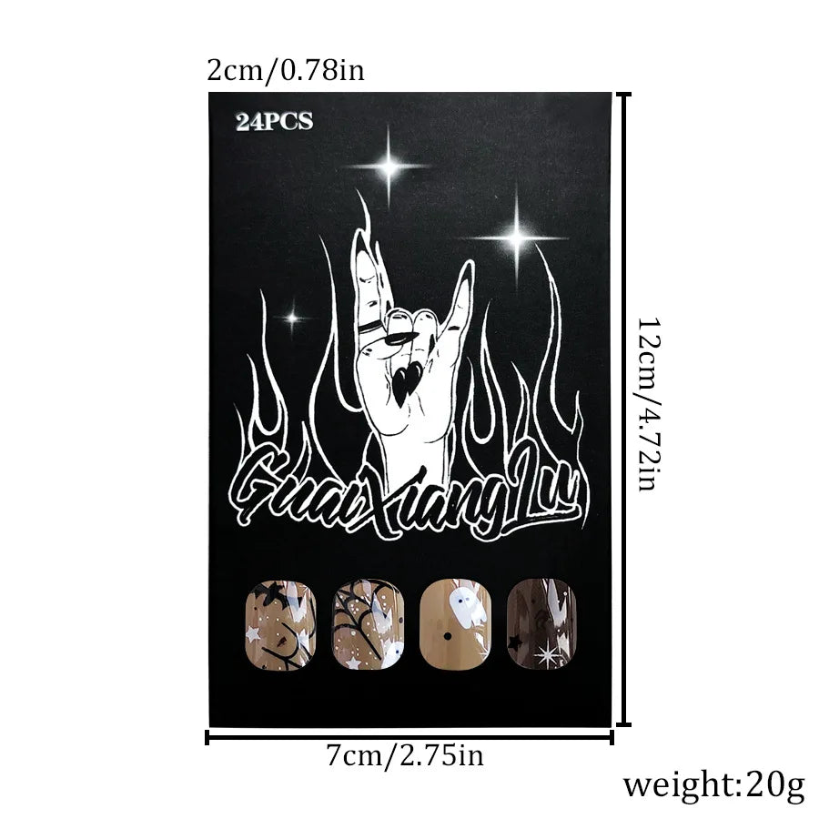 Black Halloween Press-on Nails