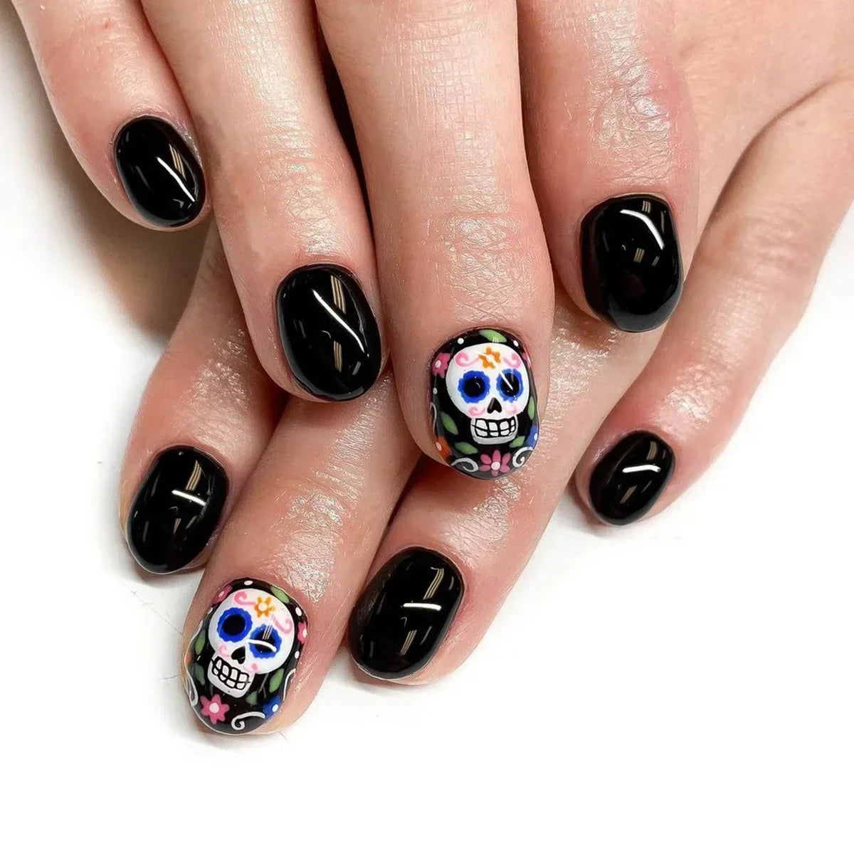 Black Halloween Press-on Nails