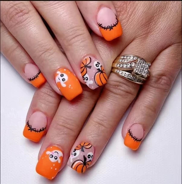 Black Halloween Press-on Nails