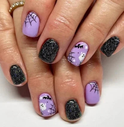 Black Halloween Press-on Nails