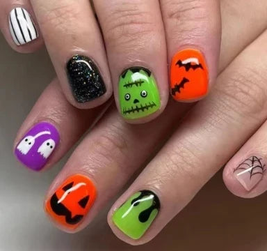 Black Halloween Press-on Nails