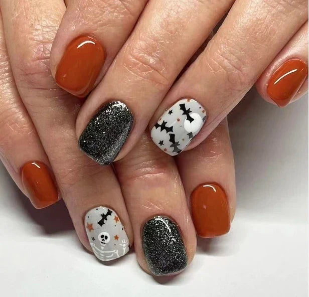 Black Halloween Press-on Nails