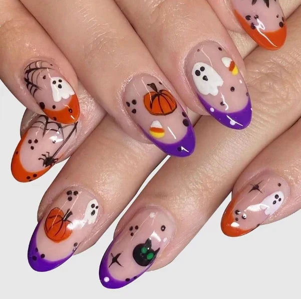 Black Halloween Press-on Nails