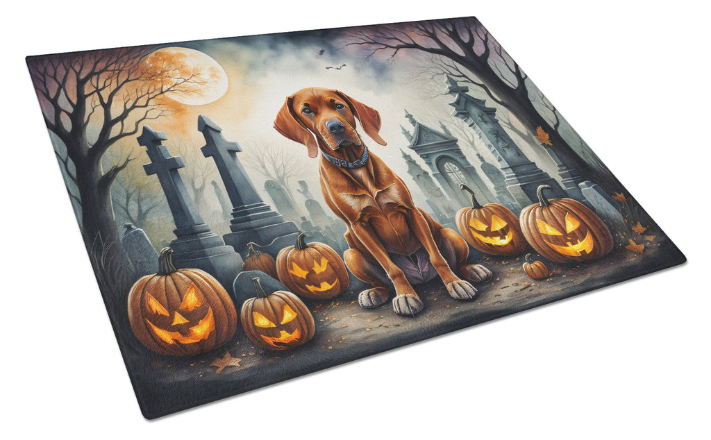 Vizsla Spooky Halloween Glass Cutting Board