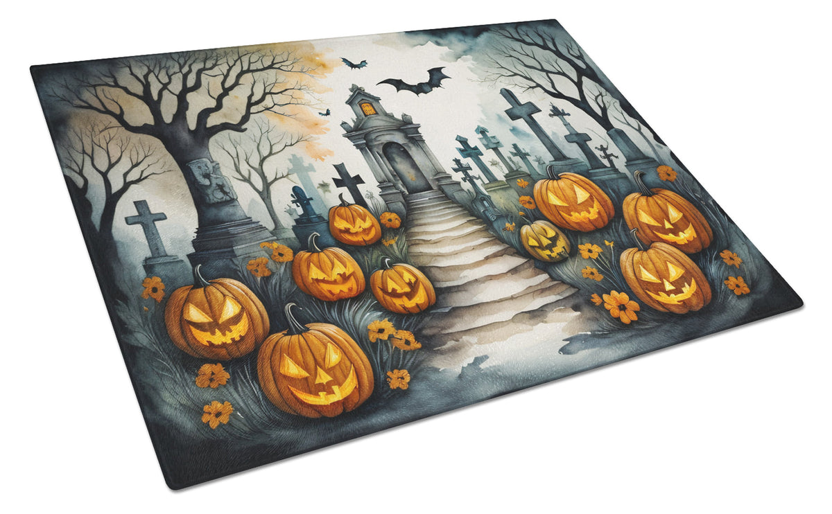 Marigold Spooky Halloween Glass Cutting Board