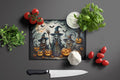 Witches Spooky Halloween Glass Cutting Board