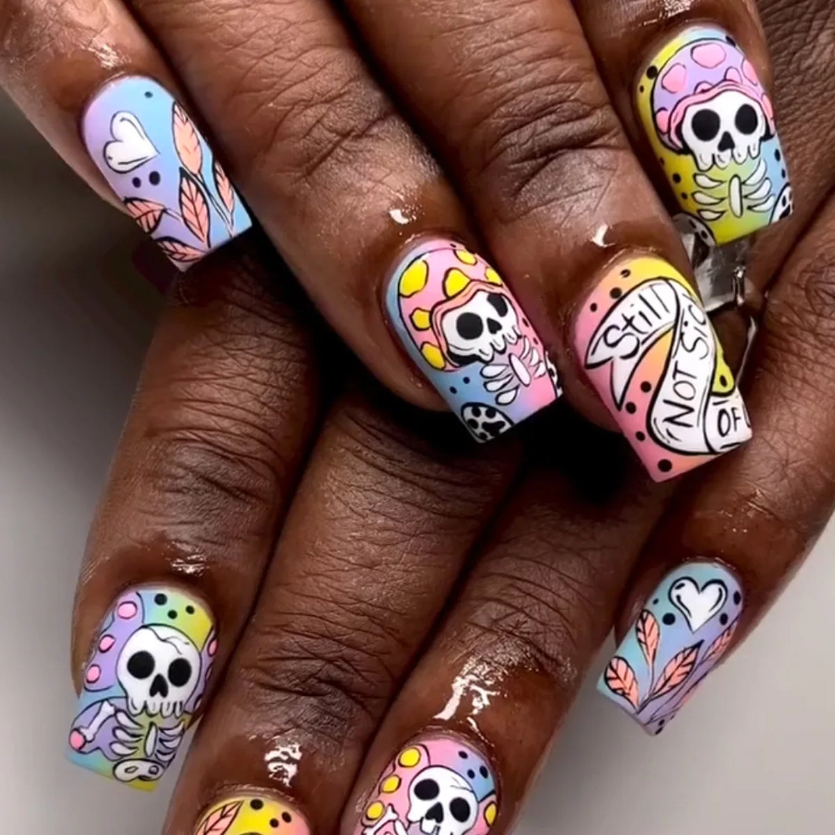 Halloween Pumpkin Press-On Nails