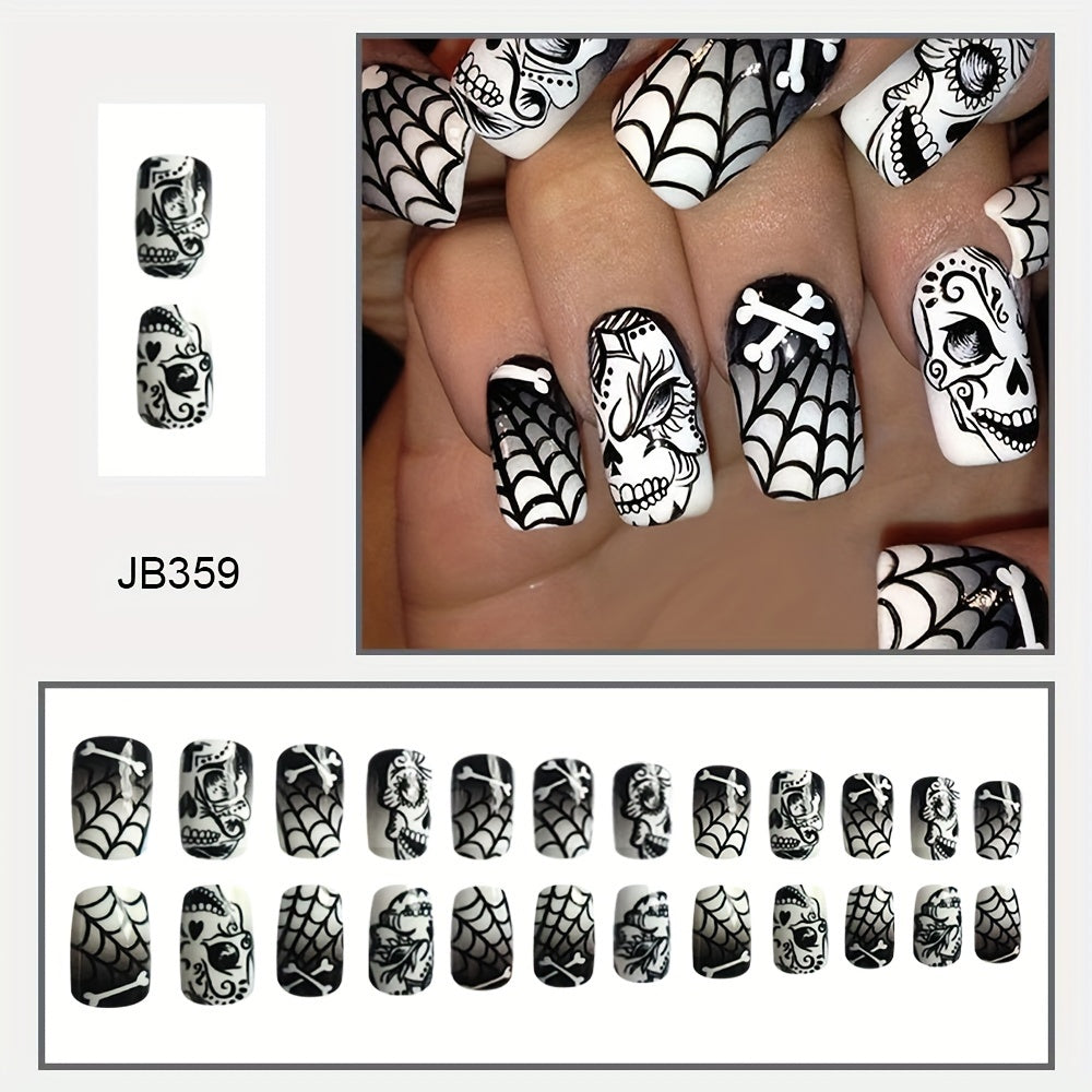 Medium Square Halloween Press-On Nails