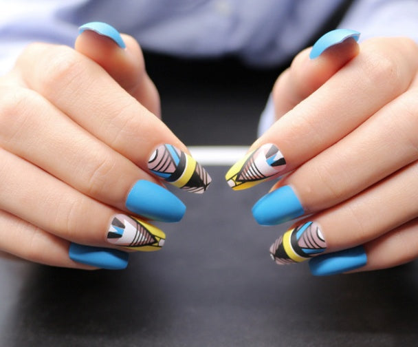 fake nails matte nail sheets