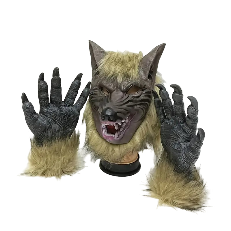 Wolf Mask Costume Set Halloween Party (3pcs)