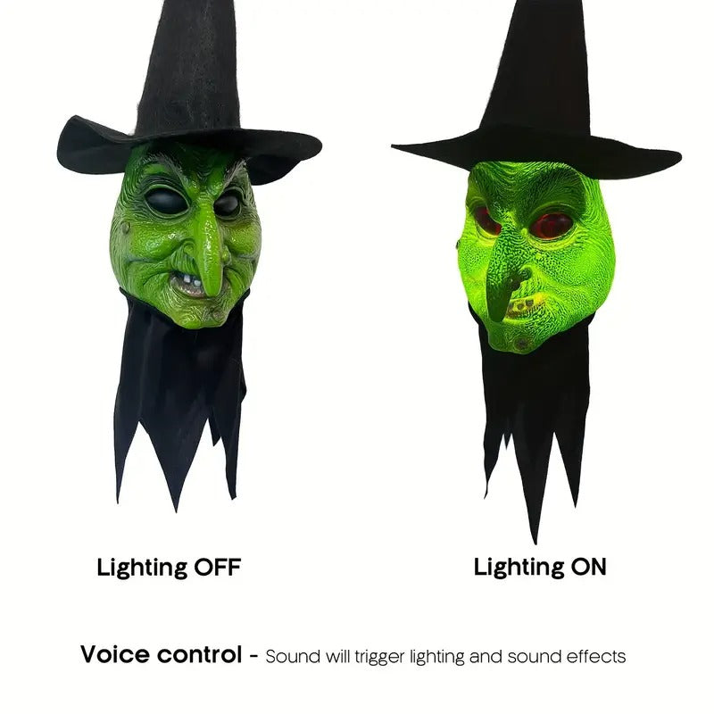 3D Halloween Witch Mask Lantern Hanging Decoration